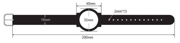 rfid Velcro wristbands size